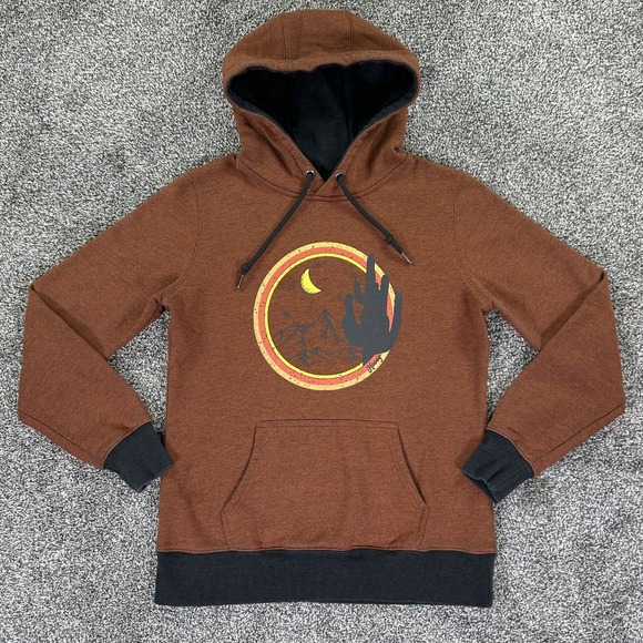 Hooey Tops - Hooey Marfa Heather Hoody Womens‎ Medium Brown Rust Pullover Western Warm Casual